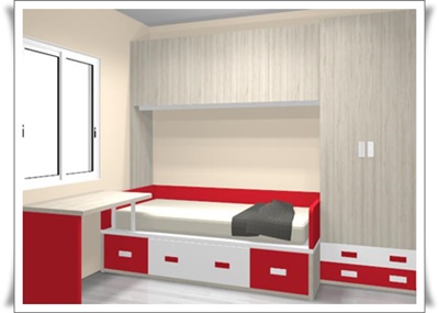 Habitación juvenil pequeña