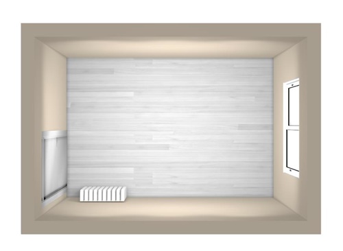 diseño habitación juvenil casi cuadrada