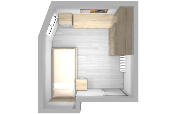 habitación juvenil forma rara 1