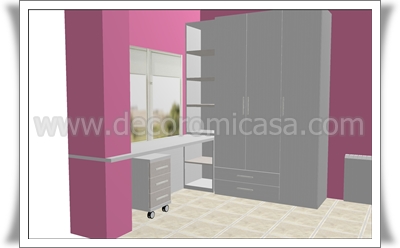 Habitación juvenil rectangular 4