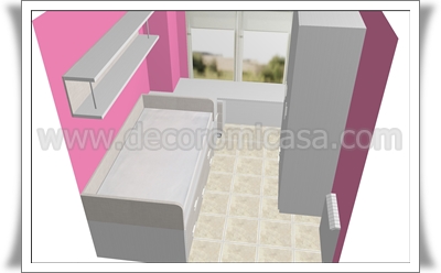 Habitación juvenil rectangular 5