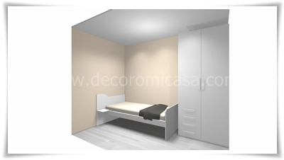 Ejemplo diseño habitación para bebé con cuna convertible modelo Élite 3