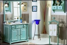 Mueble de baño elegante con un toque retro 