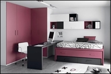 Precioso mobiliario infantil y juvenil en colores rosa y lila foto nº 3