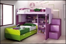 Precioso mobiliario infantil y juvenil en colores rosa y lila foto nº 4