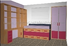 Diseño de habitaciones juveniles para niños y niñas en 3D foto nº 7