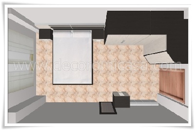 Simulación habitación matrimonio armario rinconera 5