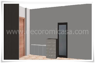 Simulación habitación matrimonio armario rinconera 3