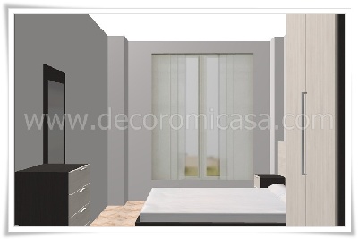 Simulación habitación matrimonio armario rinconera 4