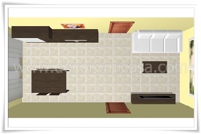 Comedor con muebles en dos paredes: zona salón y zona comedor. 1