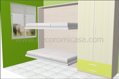 Amueblar habitación con literas abatibles 3