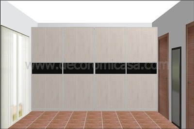 Habitación de matrimonio con armarios empotrado de puertas corredera 3