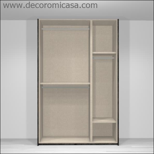 Armario para colgar ropa larga y corta entre 120 y 160 cms