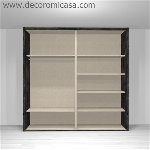 Este es tu armario ideal de entre 180 a 250 cms con 2 puertas para colgar y doblar