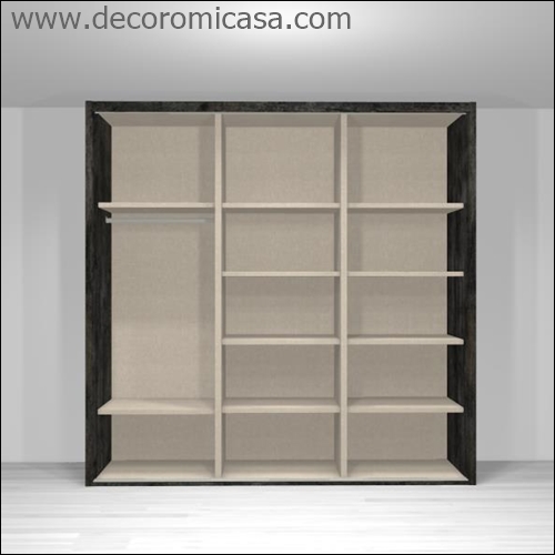 Este es tu armario ideal de entre 180 a 250 cms con 2 puertas para doblar tu ropa en estantes