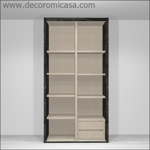 Este es tu armario ideal de entre 80 a 120 cms para doblar tu ropa en estantes con cajones
