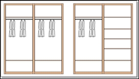Distribución interior armario de 4 puertas I