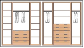 Distribución interior armario de 4 puertas VI