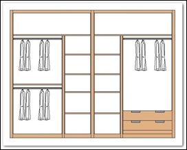 armario correderas 2 puertas y 3 cuerpos