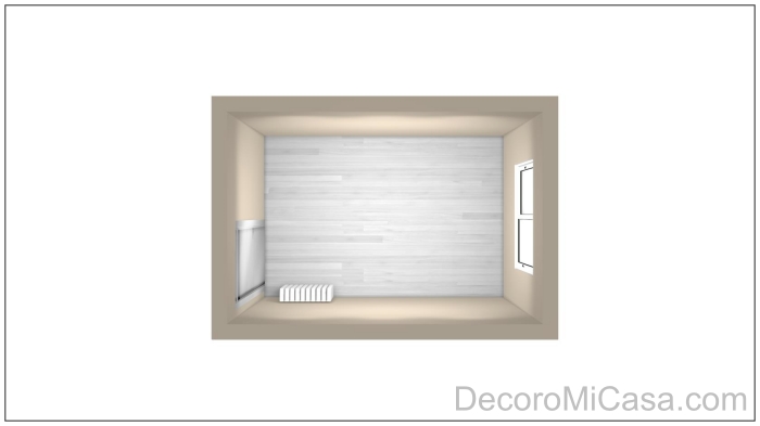 Habitación rectangular vacía