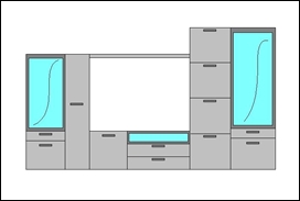 Puerta entrada por el lado izquierdo del mueble / Sofá centrado