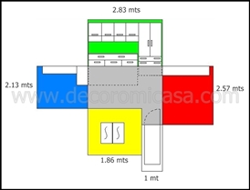 Plano diseño habitación juvenil