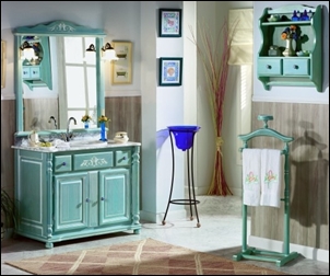 Mueble de baño elegante con un toque retro