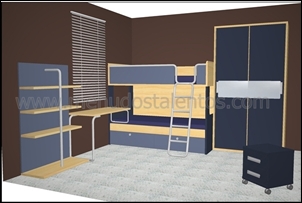 habitacion juvenil 3d